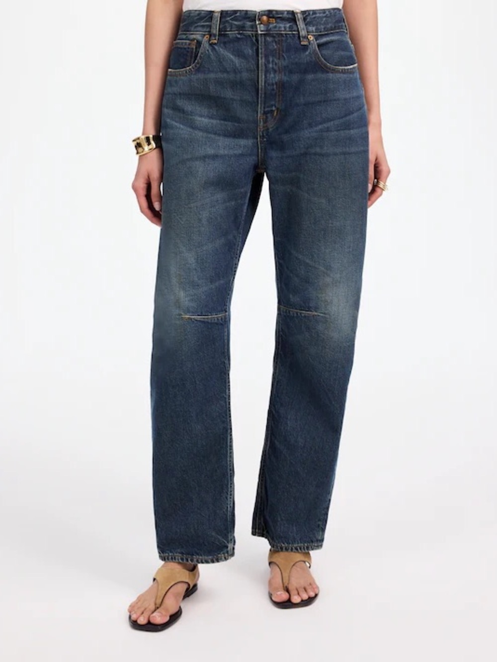 Madewell Curvy Darted Barrel Leg Jean Danver Wash Denim 27P 27 Petite $148 NV742